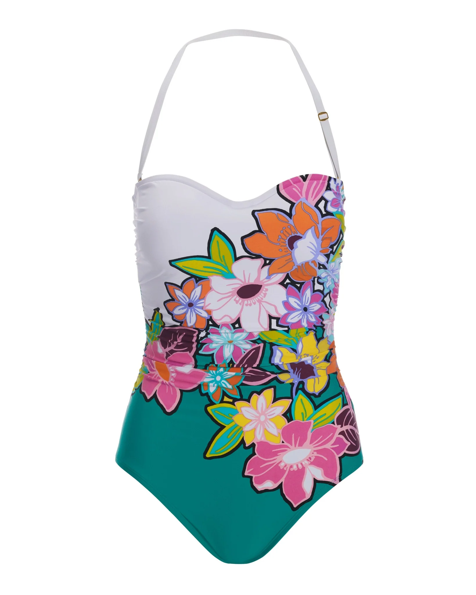 Bright Floral Bandeau One-Piece Multi - Mycitystee