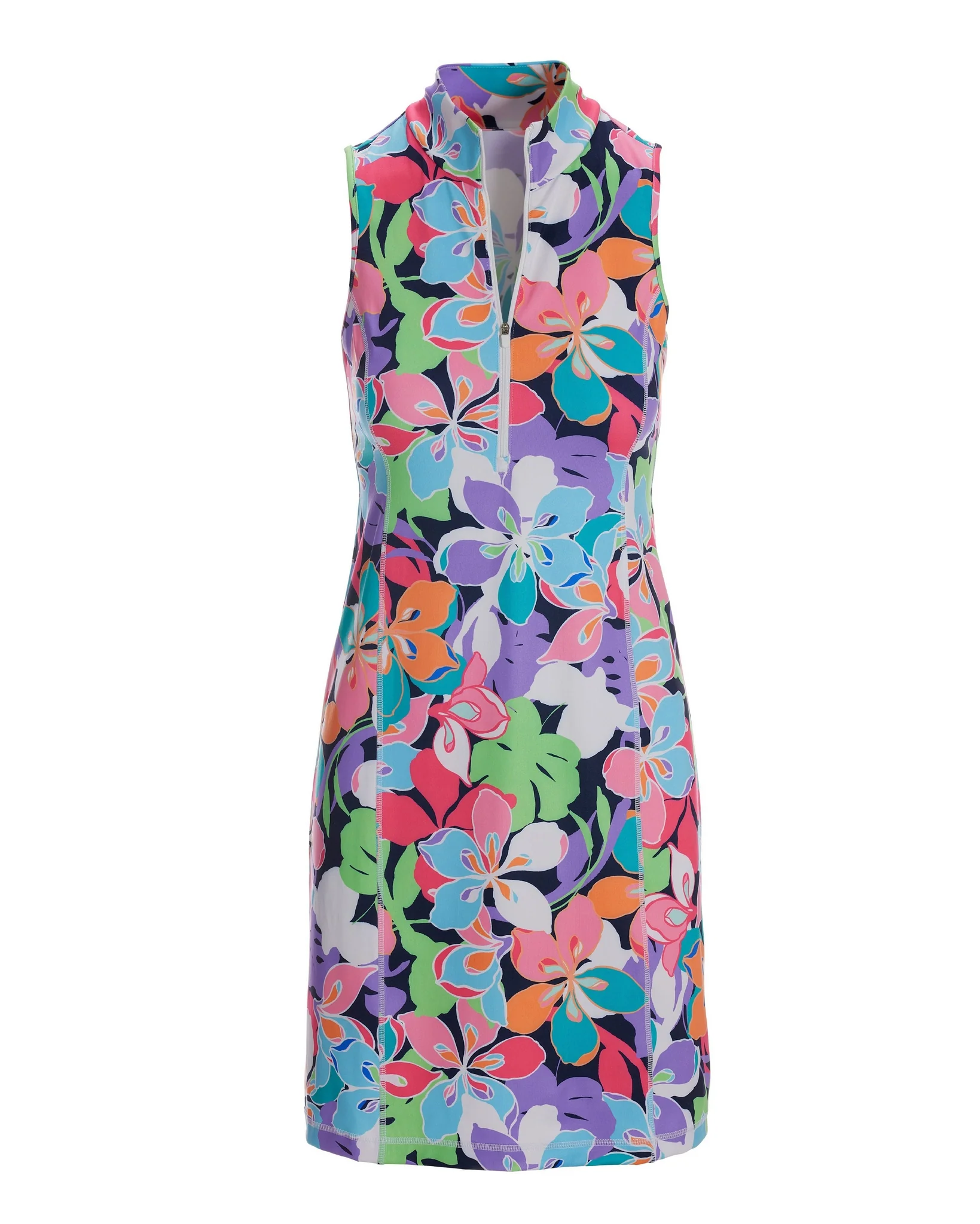 B-Active Bright Abstract Print Short Sport Dress Multi - Mycitystee