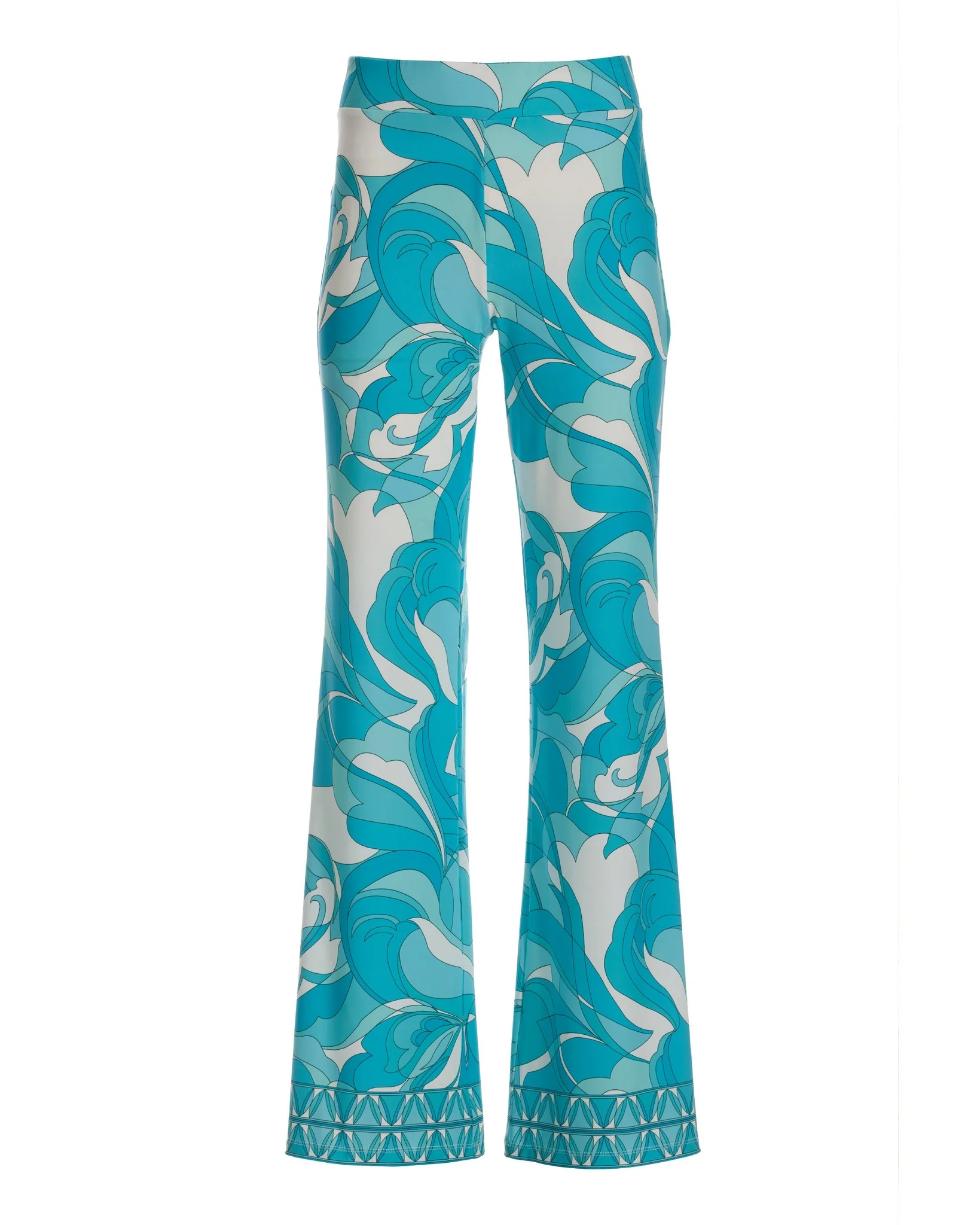 Teal Waters Print Palazzo Pant Blue - Mycitystee
