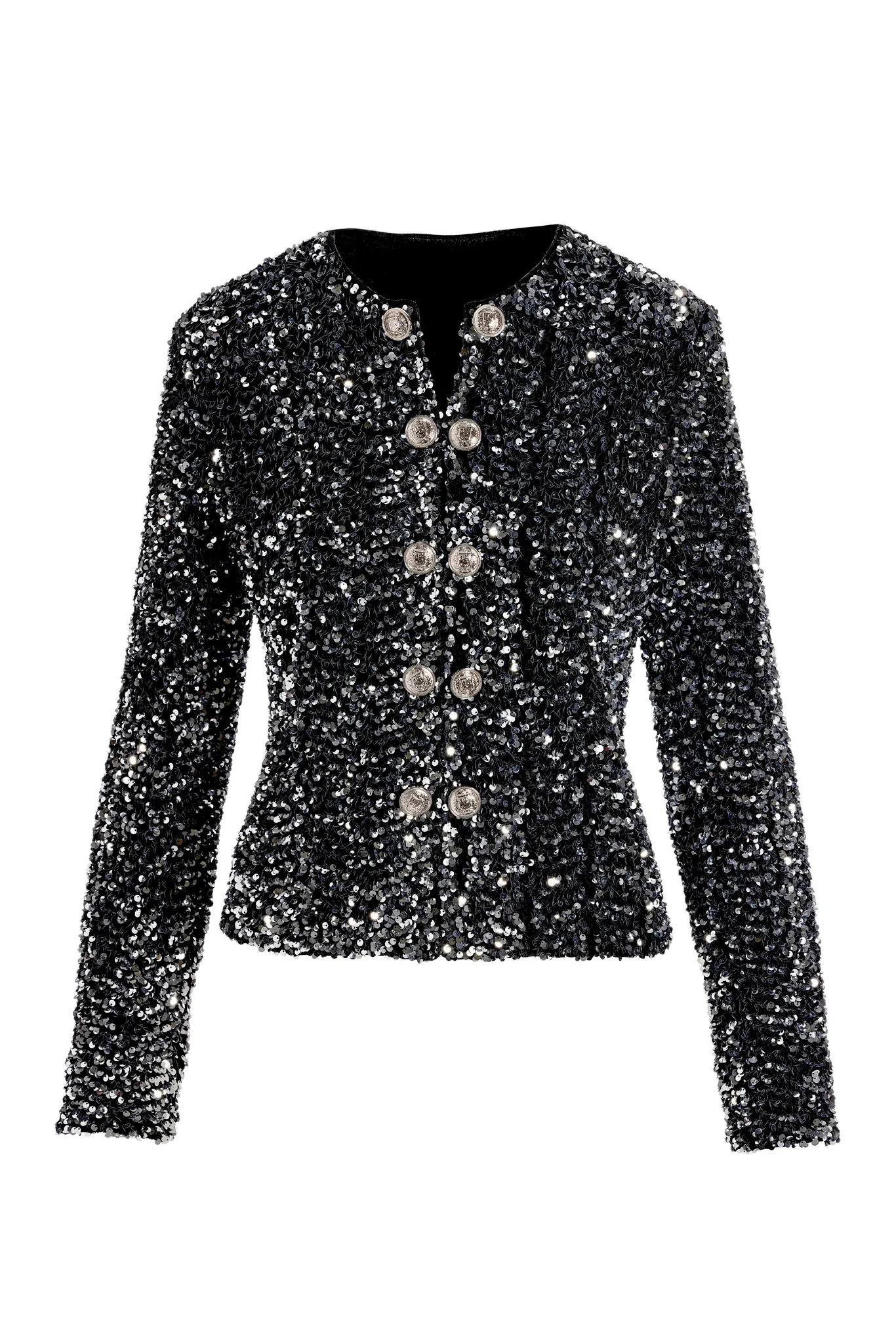 Effortless Sequin Jacket Silver - Mycitystee