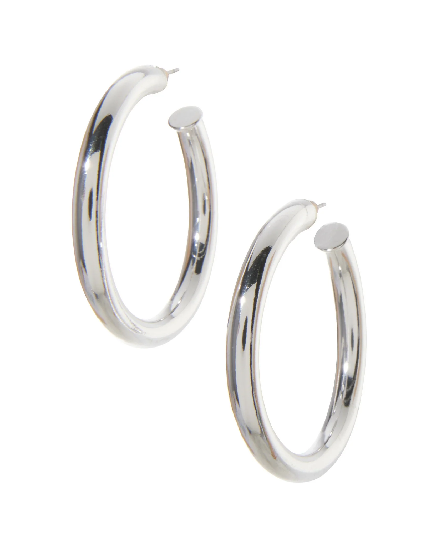 Statement Hoop Earring Silver - Mycitystee