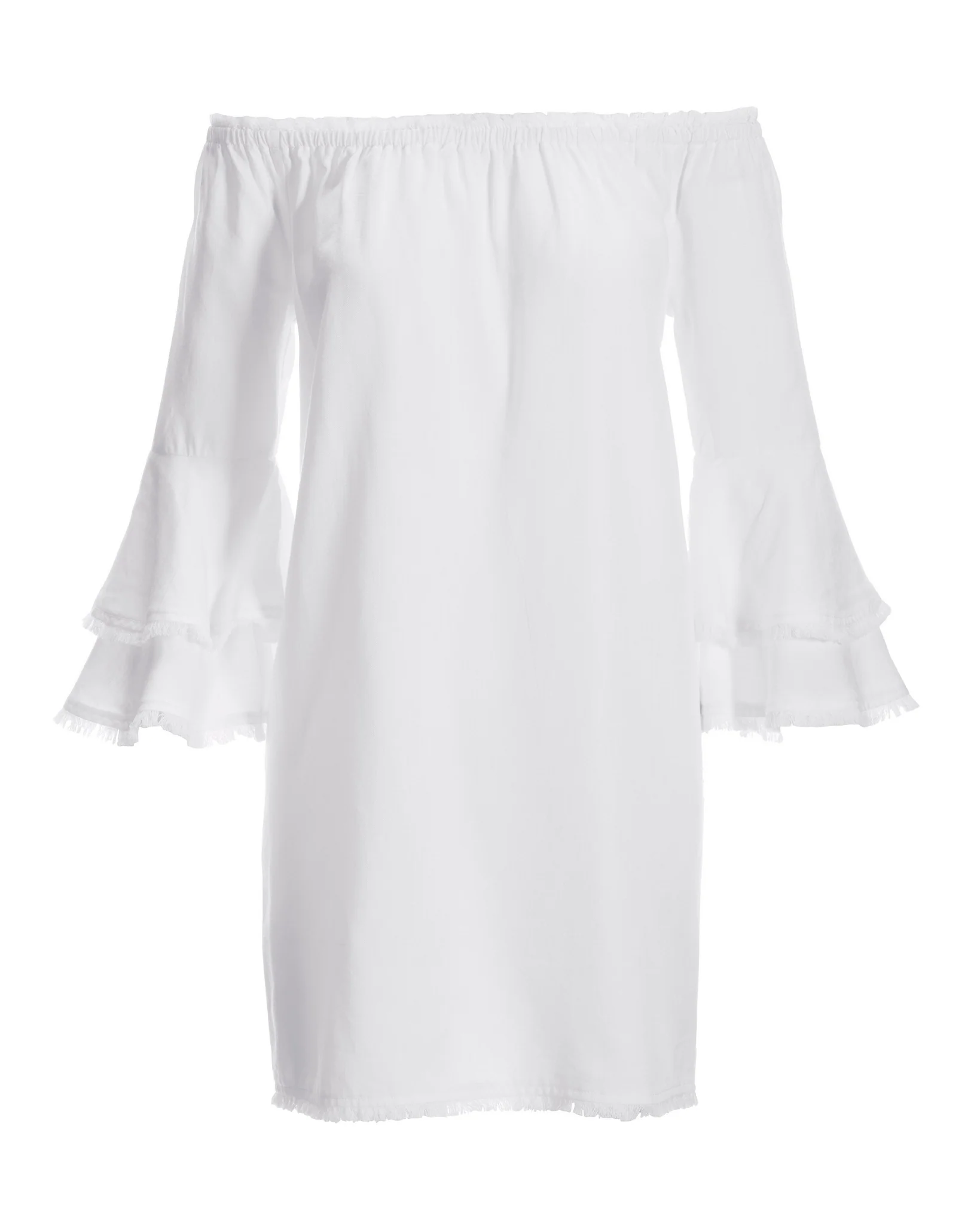 Tencel OTS Dress White - Mycitystee
