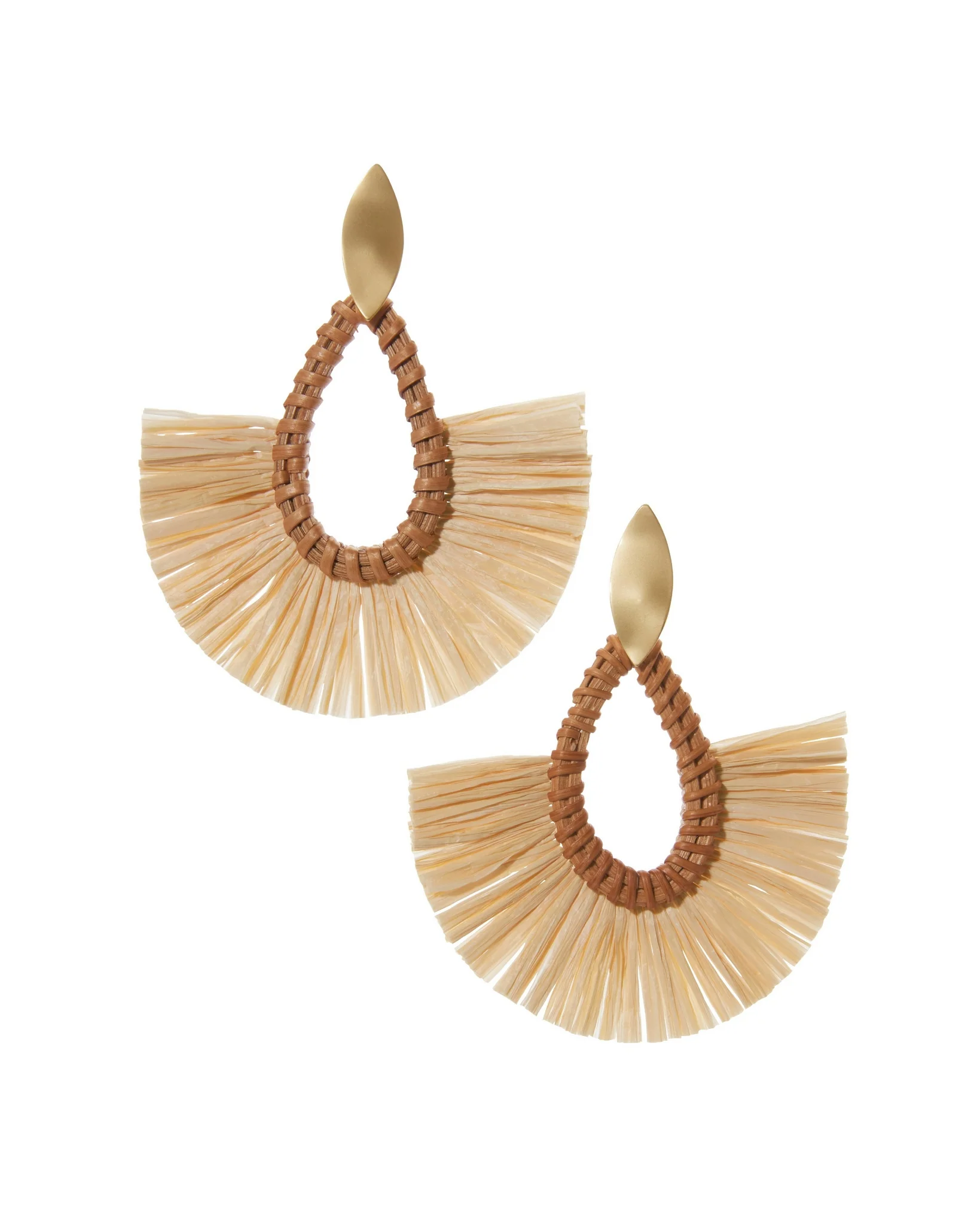 Straw Teardrop Earring Natural - Mycitystee