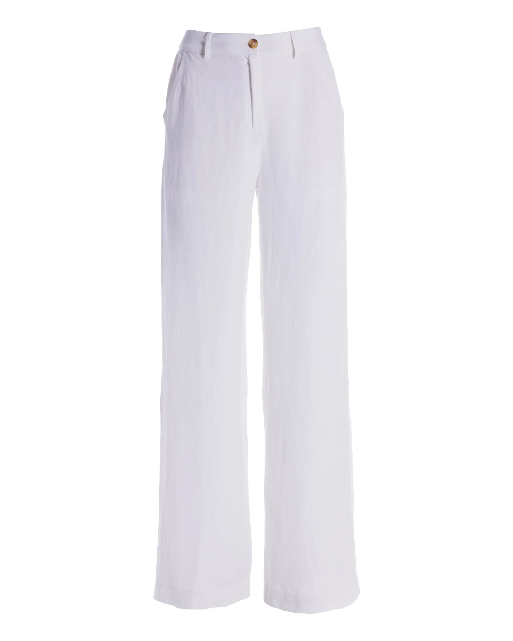 Linen Wide-Leg Pant White - Mycitystee