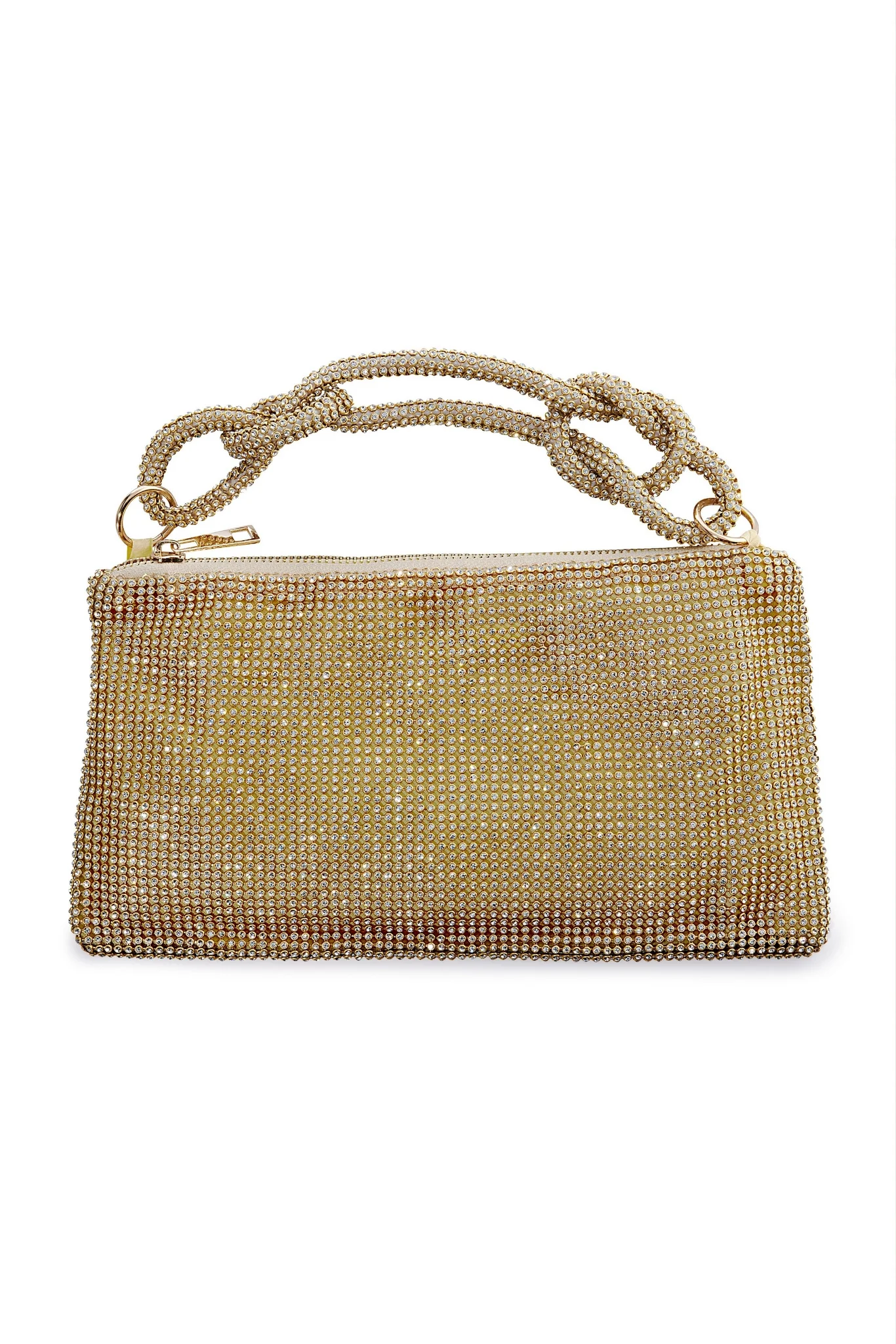 Crystal Mesh Handbag Gold - Mycitystee
