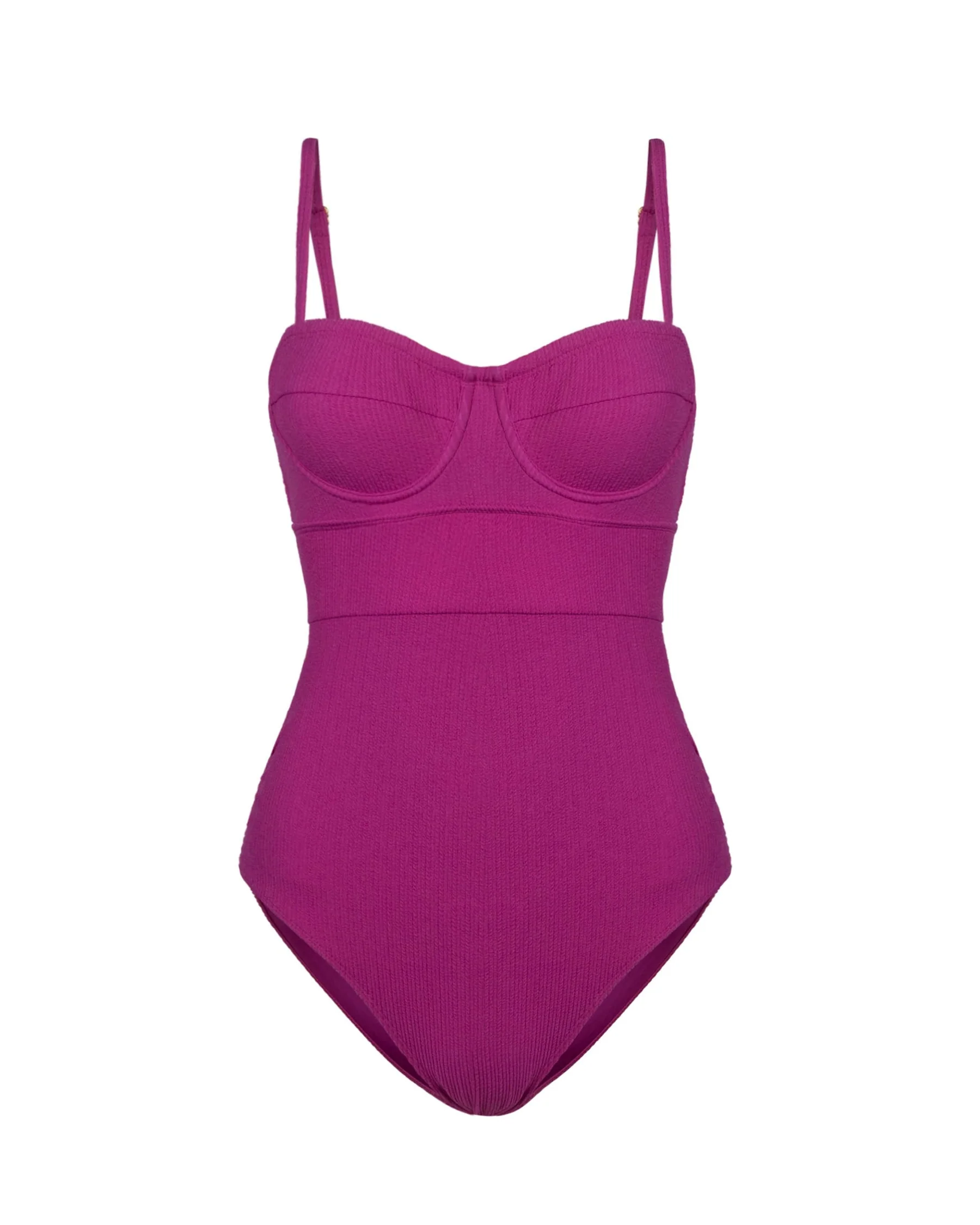 Anabel One Piece In Plum Texture - Mycitystee