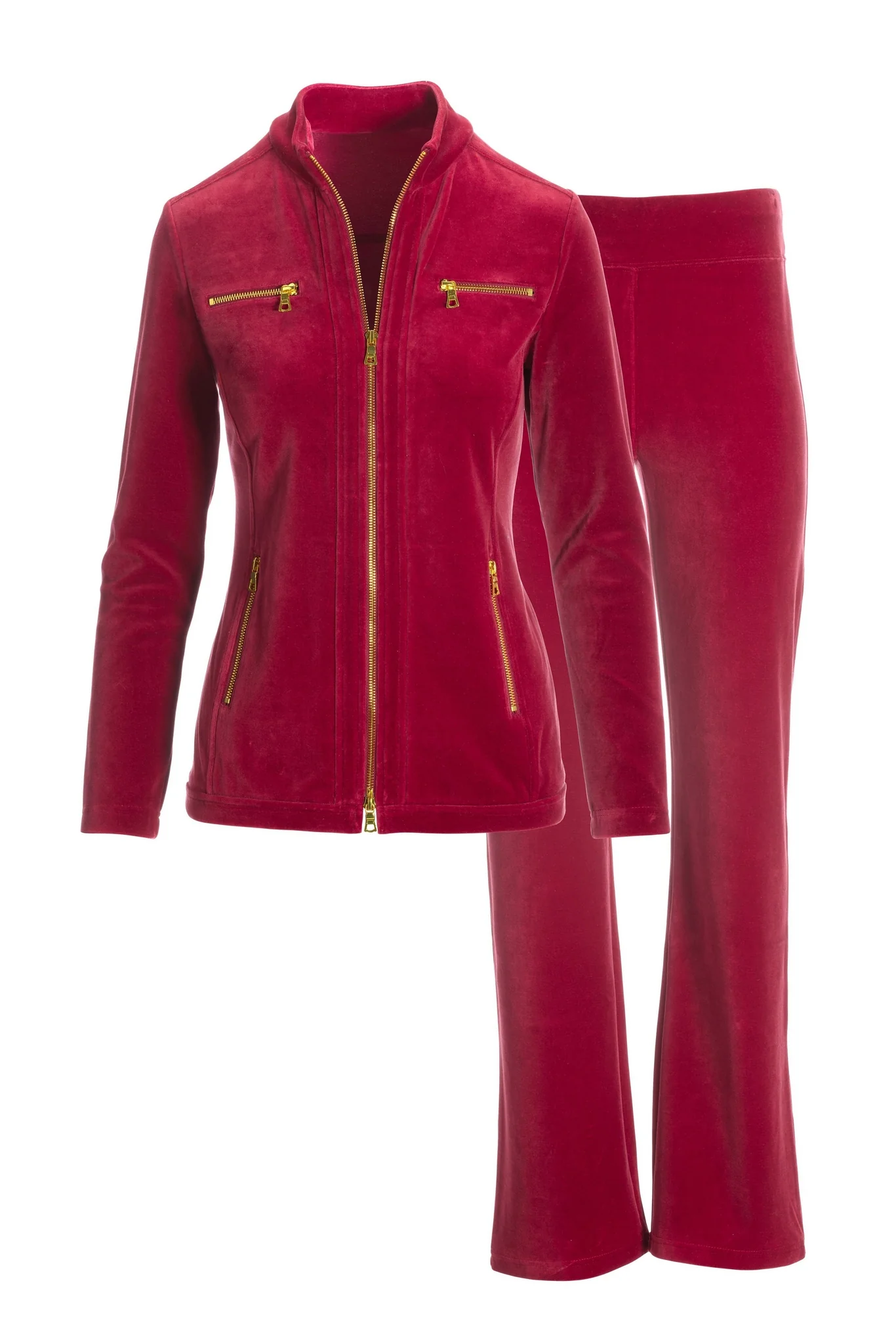 Velour Chic Zippered Coordinates Rio Red - Mycitystee