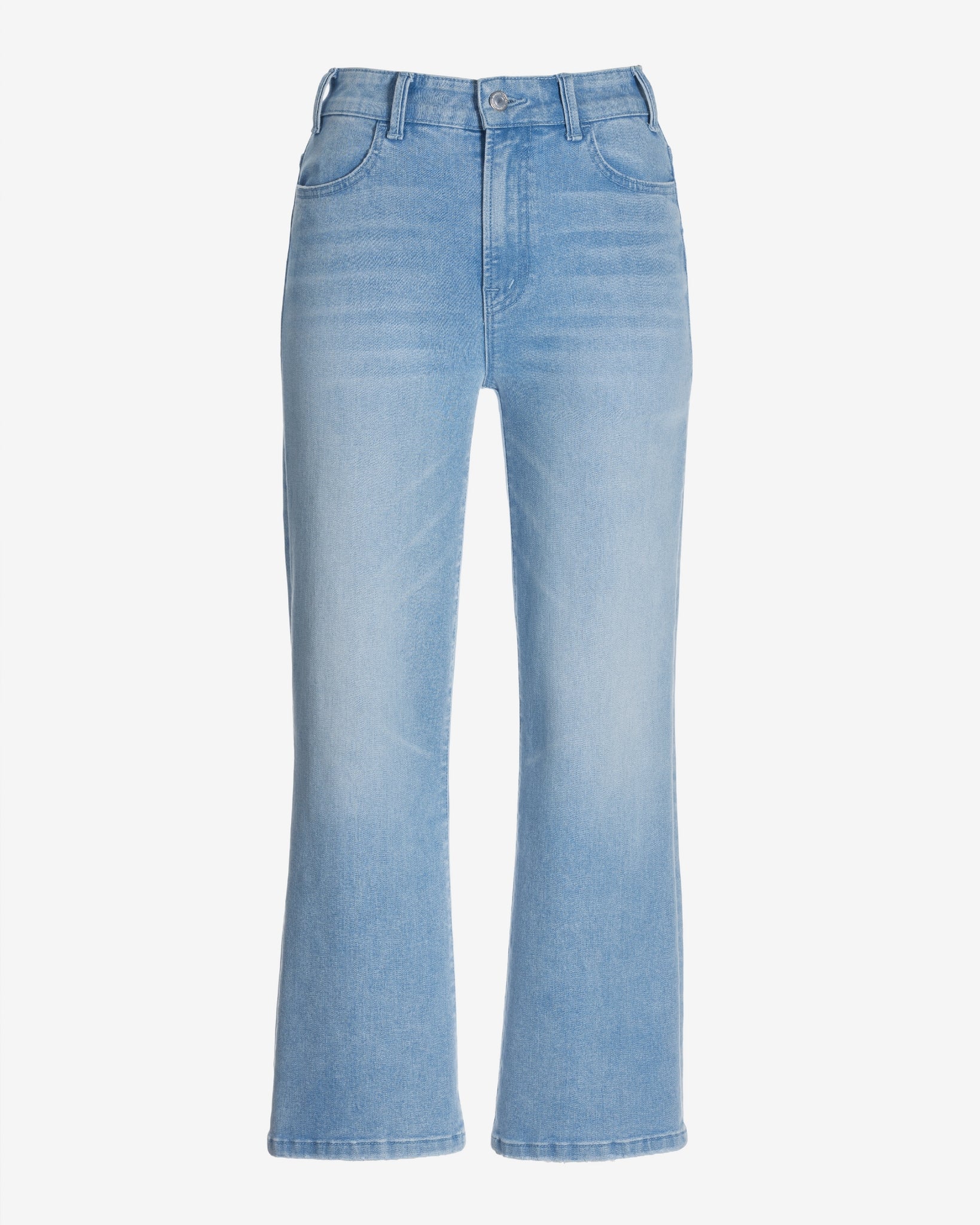 Malibu Wide Leg Cropped Jean Light Wash Denim - Mycitystee