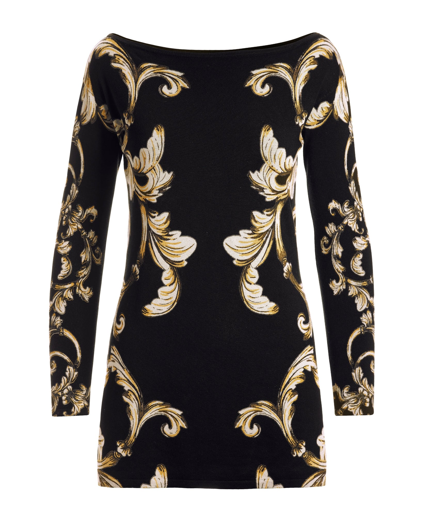 Status Boatneck Tunic Sweater Black/White - Mycitystee