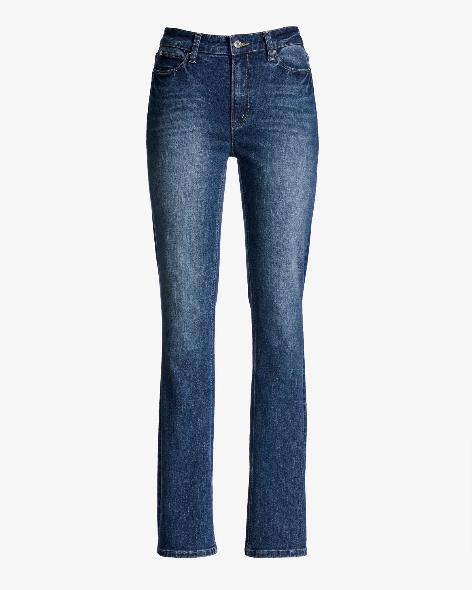 Newport High-Rise Slim Straight-Leg Jean Mid Blue - Mycitystee