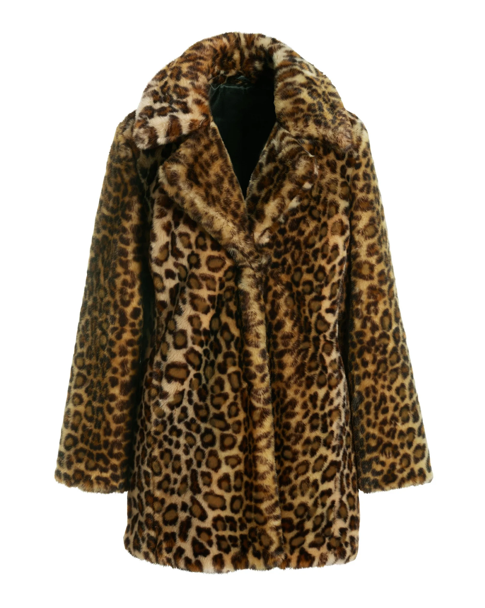 Leopard Print Versatile Collared Coat Brown Multi - Mycitystee