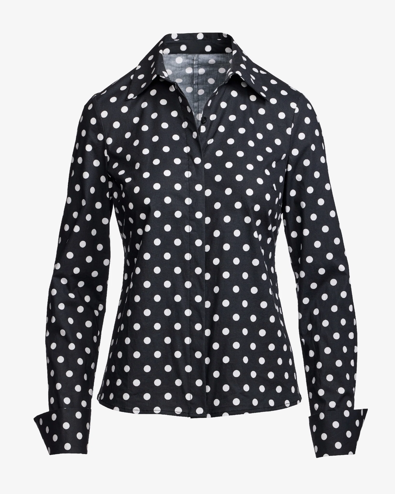 Sophia Print Button Up Poplin Shirt Stunning Spots - Mycitystee