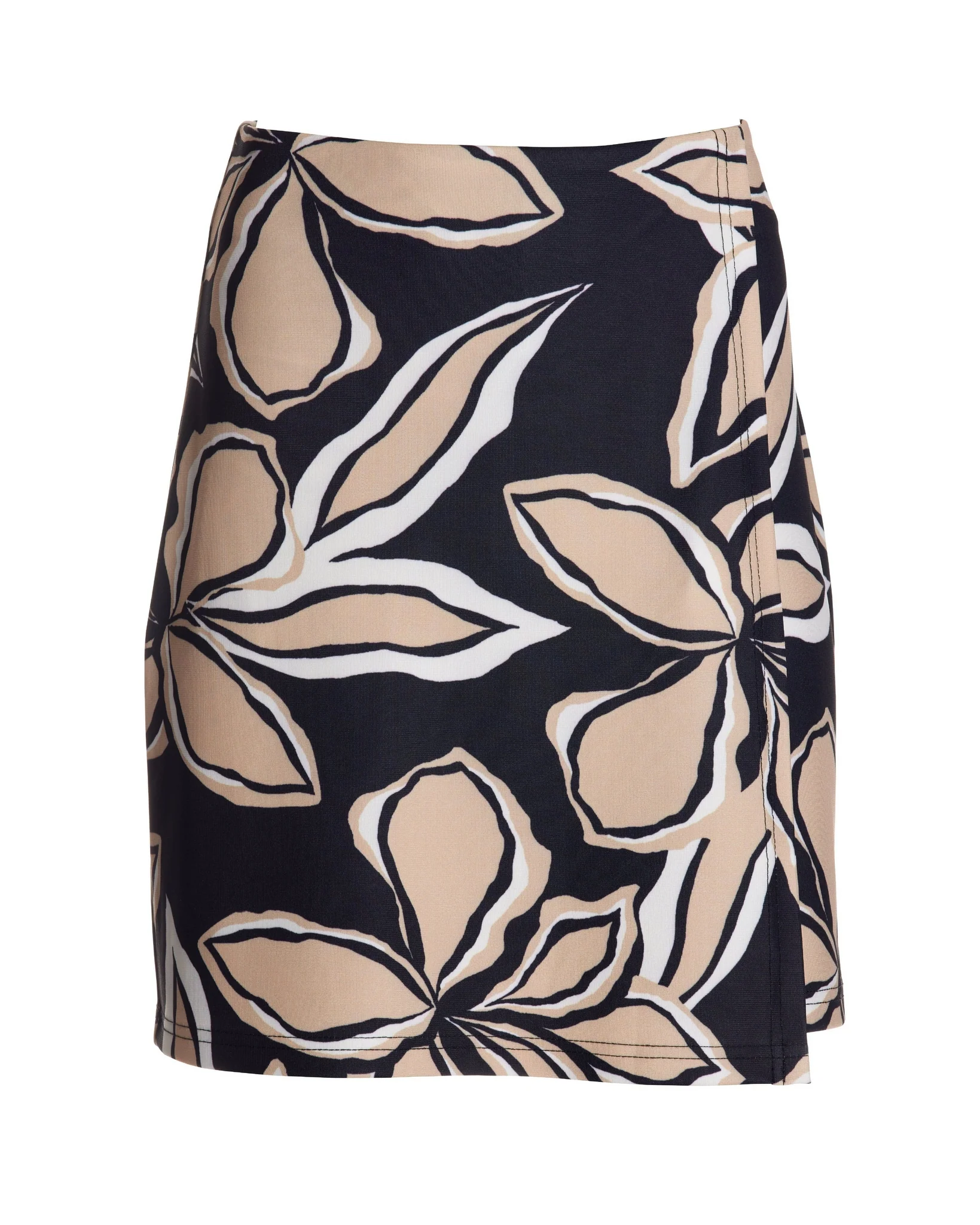 Beyond Travel Exploded Sketch Floral Skort Jet Black Multi - Mycitystee