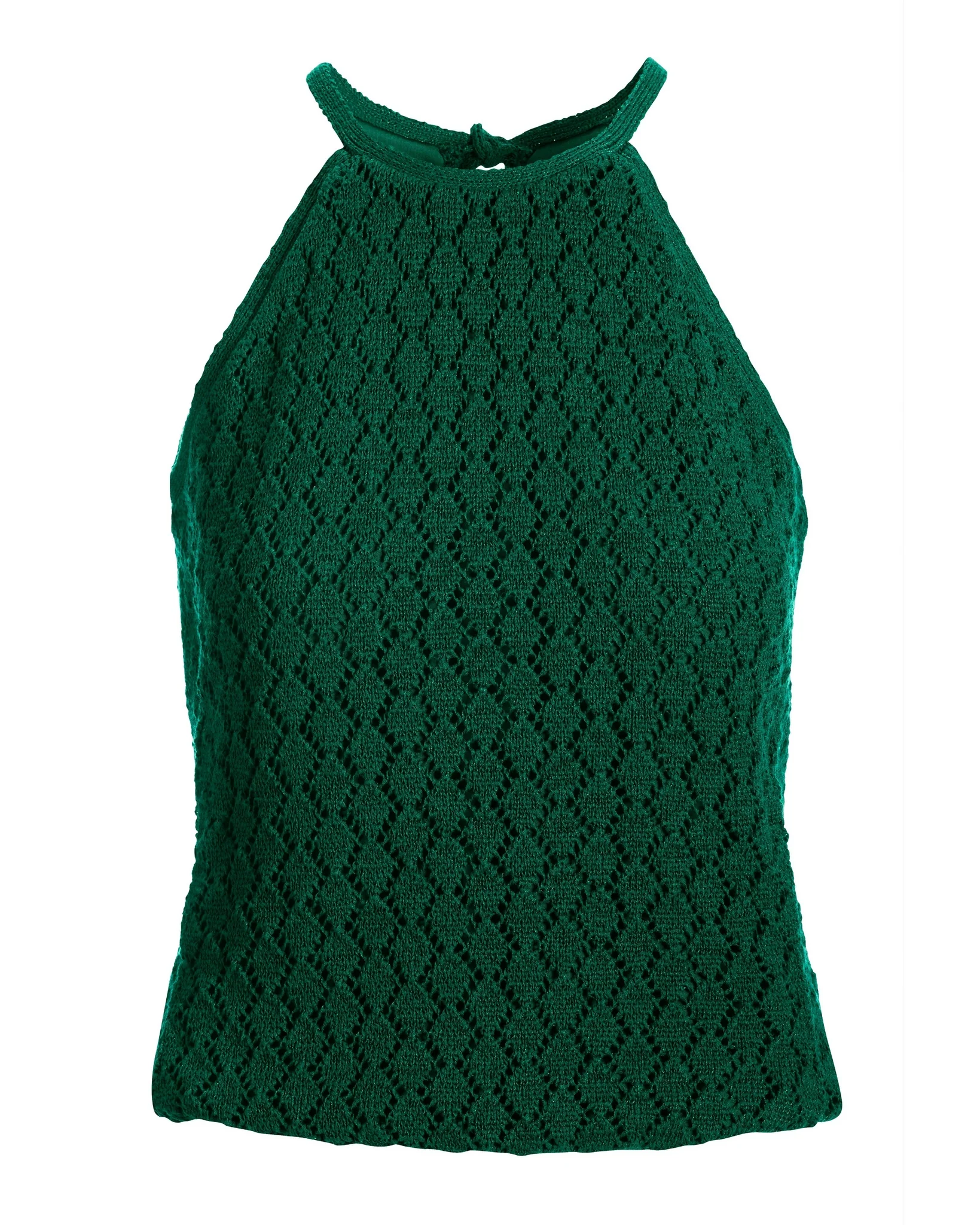 Crochet High Neck Tank Top Evergreen - Mycitystee