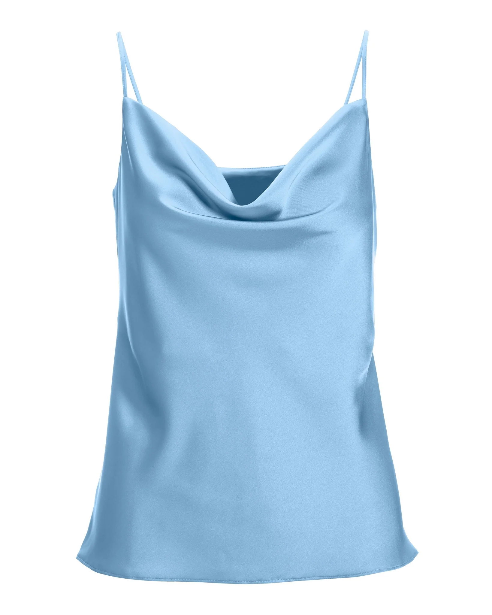 Gia Cowl Neck Charmeuse Cami Peri - Mycitystee