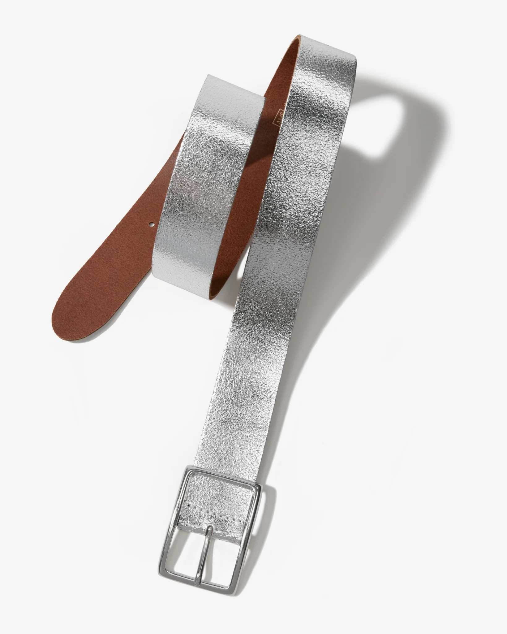 Modern Classic Leather Belt Silver - Mycitystee