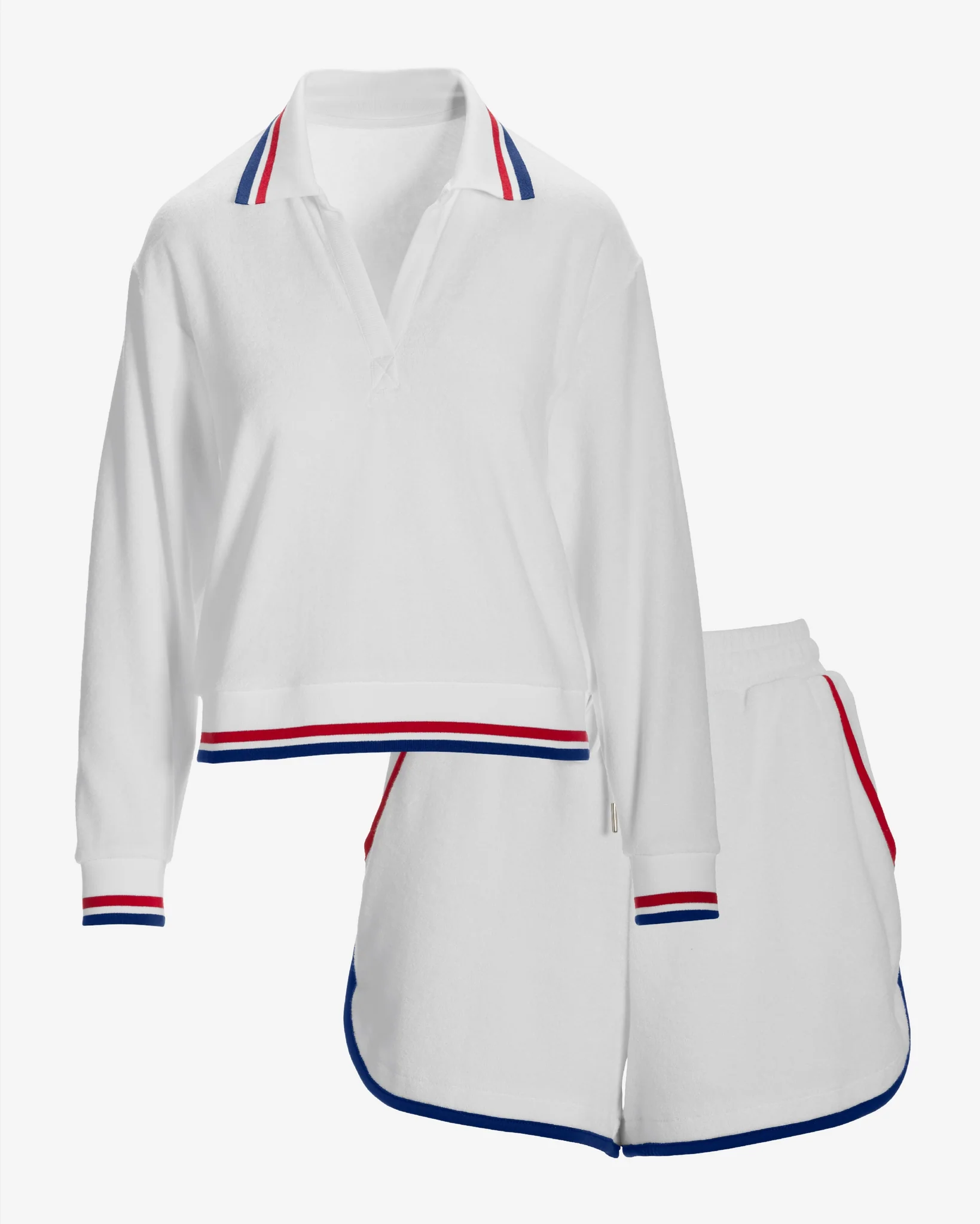 Striped Border Sport Set White Multi - Mycitystee