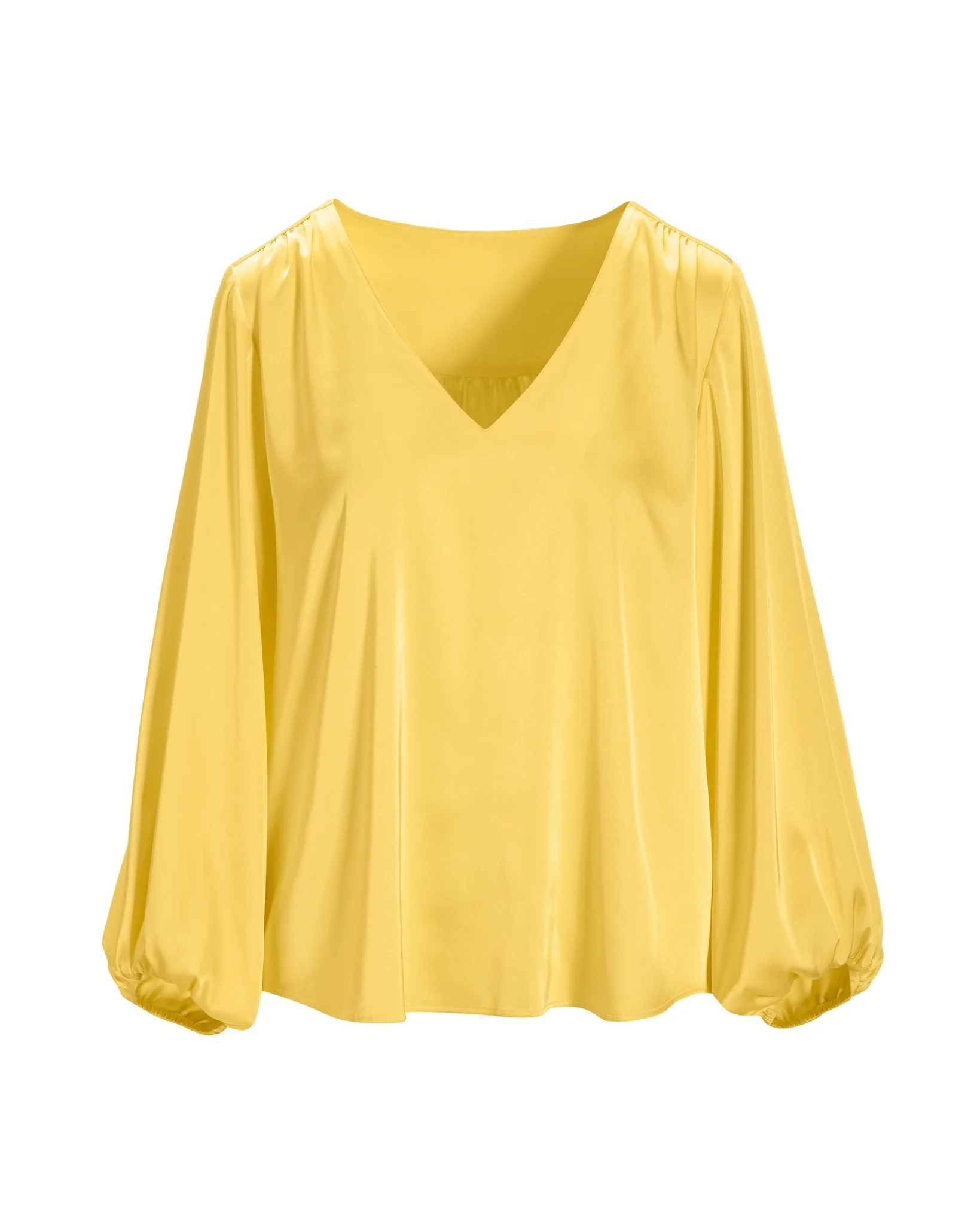 Scarlett V-Neck Charmeuse Blouse Snapdragon - Mycitystee