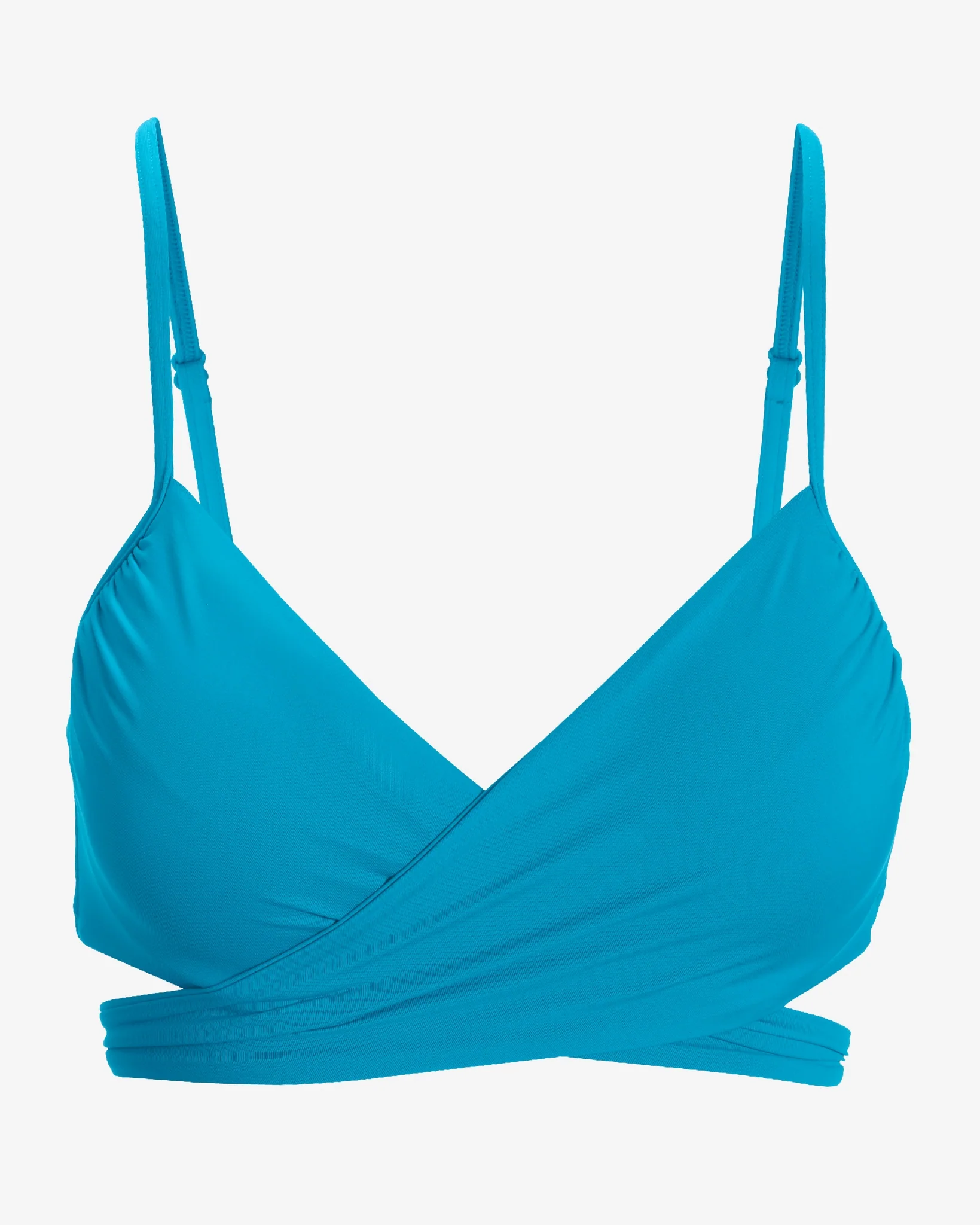 Swim Sense Underwire Wrap Bikini Top Bright Blue - Mycitystee