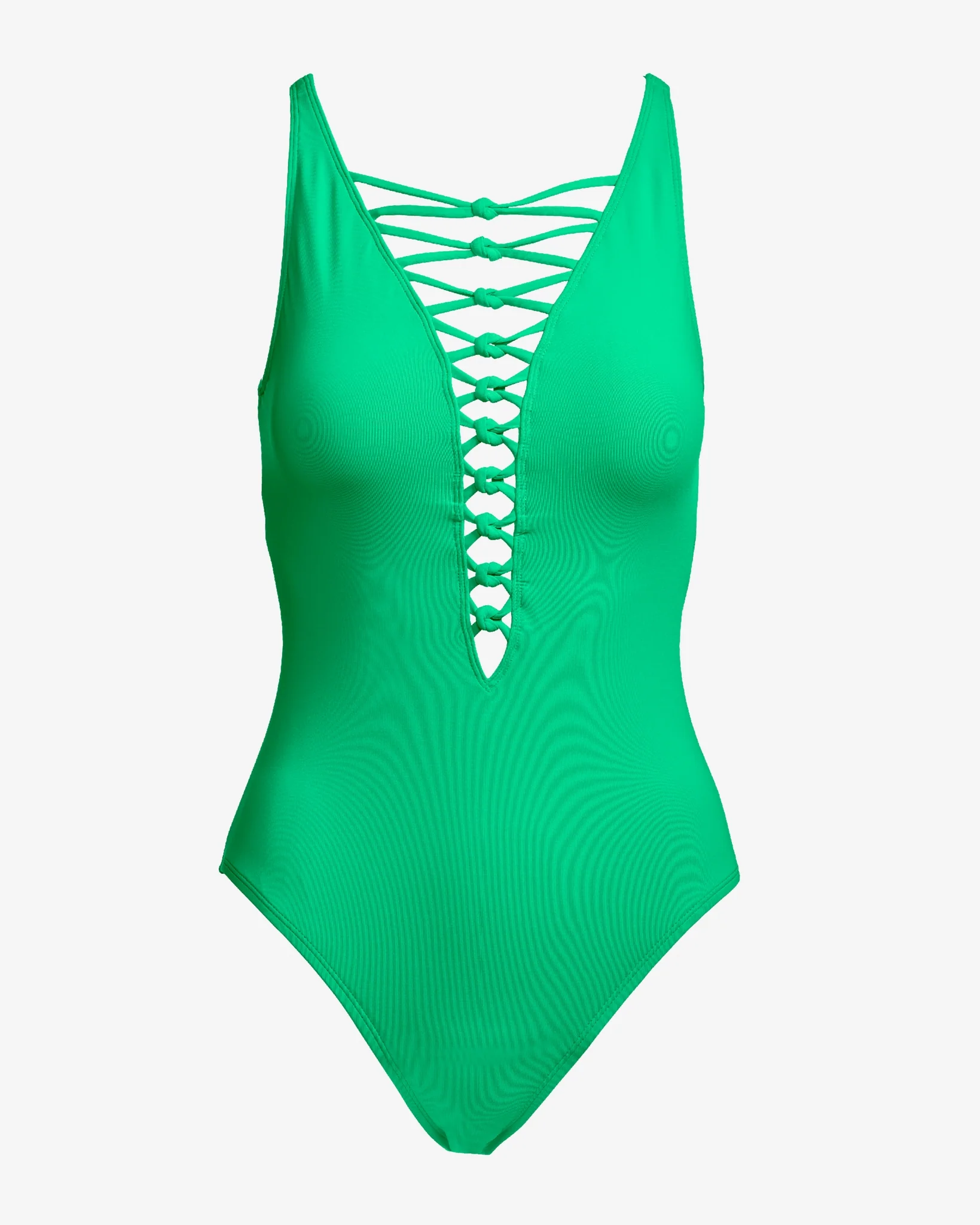 Knotted Plunge One Piece Green - Mycitystee